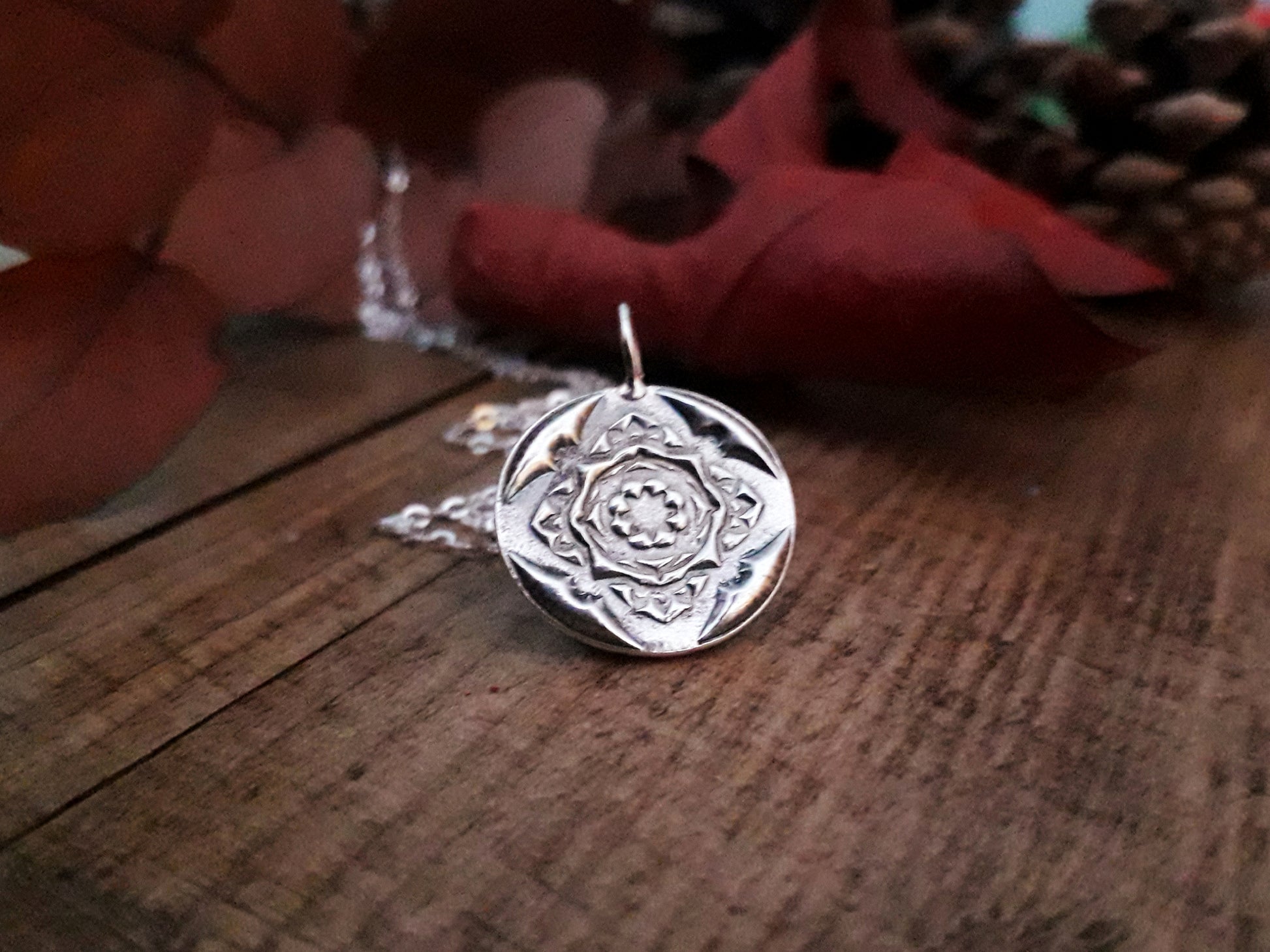 Boho Mandala Silver  Pendant - Irmy Creations