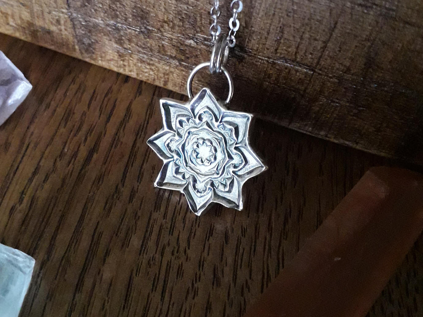 Made to order - Boho Star Mandala Silver Pendant 4 - Irmy Creations