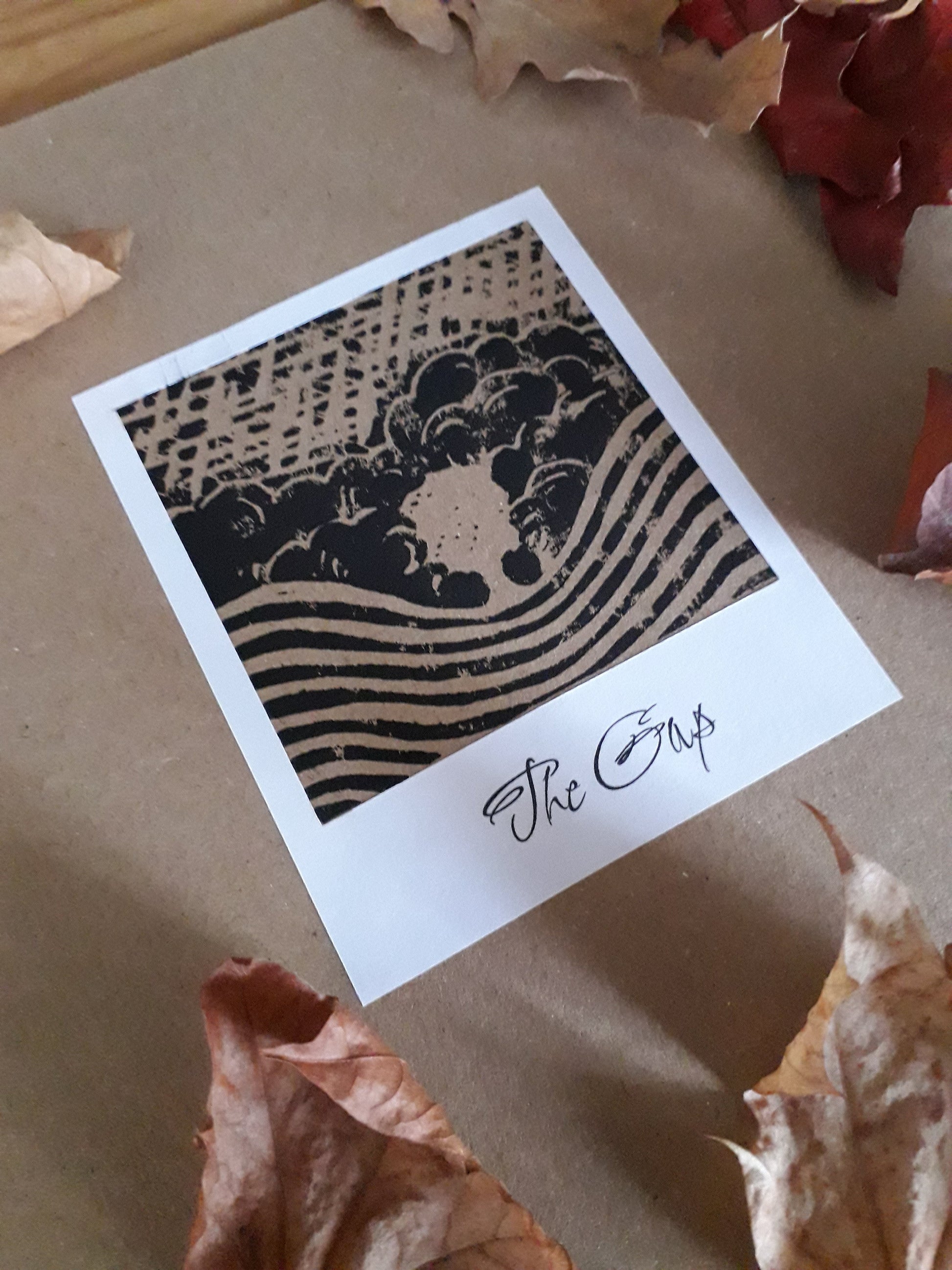 The Gap - original lino cut print A4 - Irmy Creations