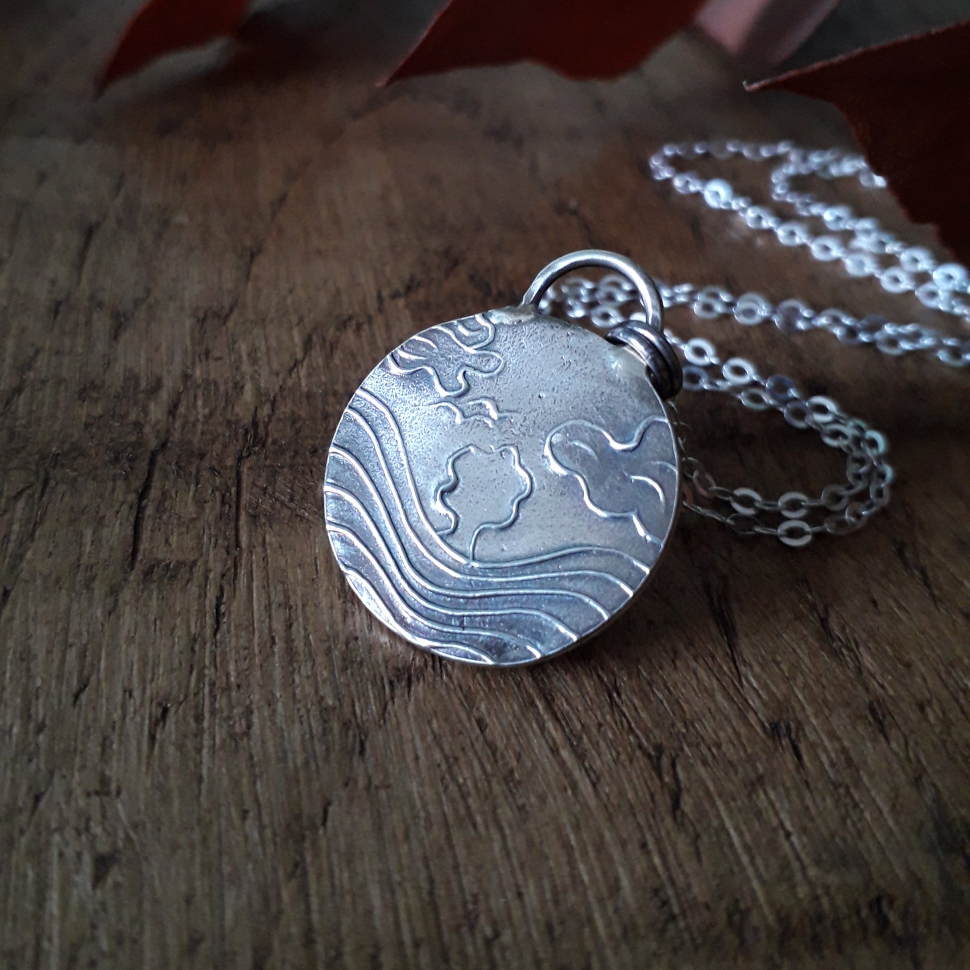 Sycamore gap silver pendant, handmade, robin hood tree - Irmy Creations