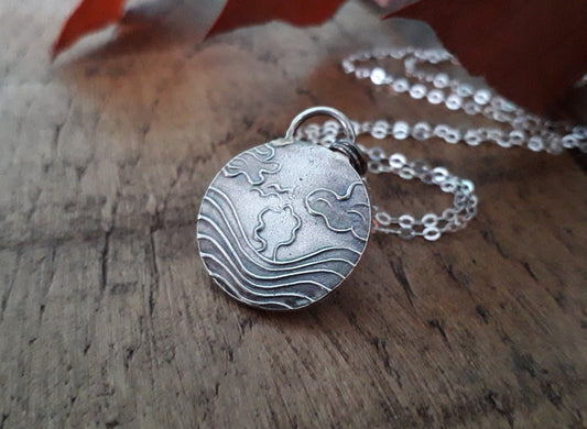 Sycamore gap silver pendant, handmade, robin hood tree - Irmy Creations