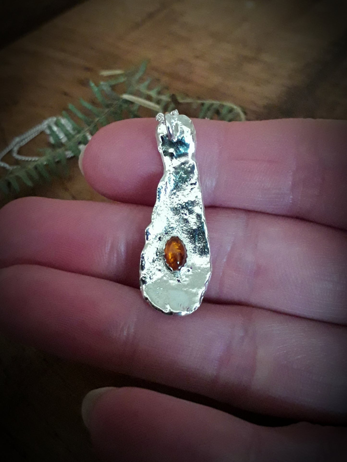 Sycamore Seed with hidden Amber Necklace - Irmy Creations