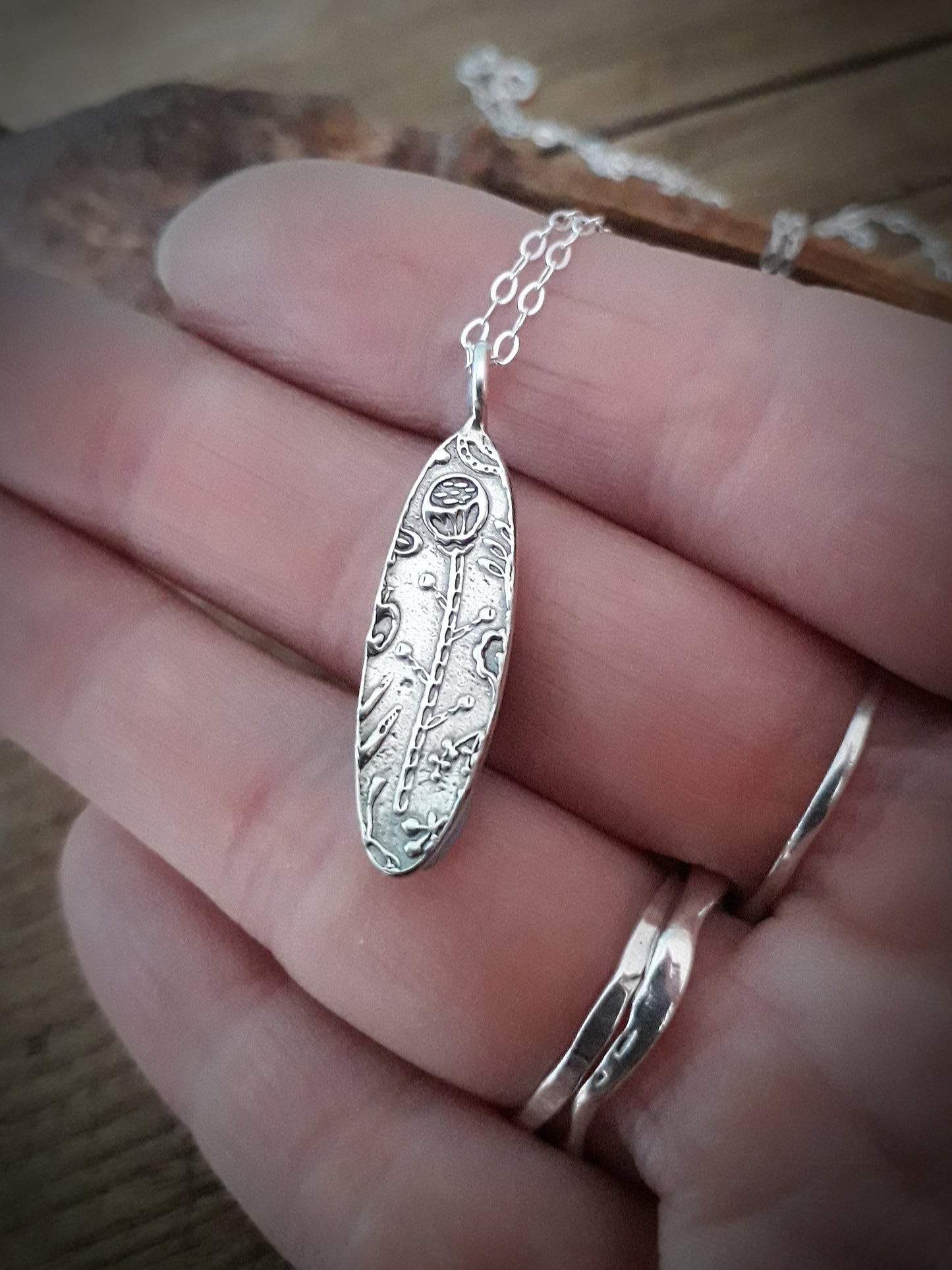 Botanical Spring - Seed Pod Antique Silver Necklace - Irmy Creations