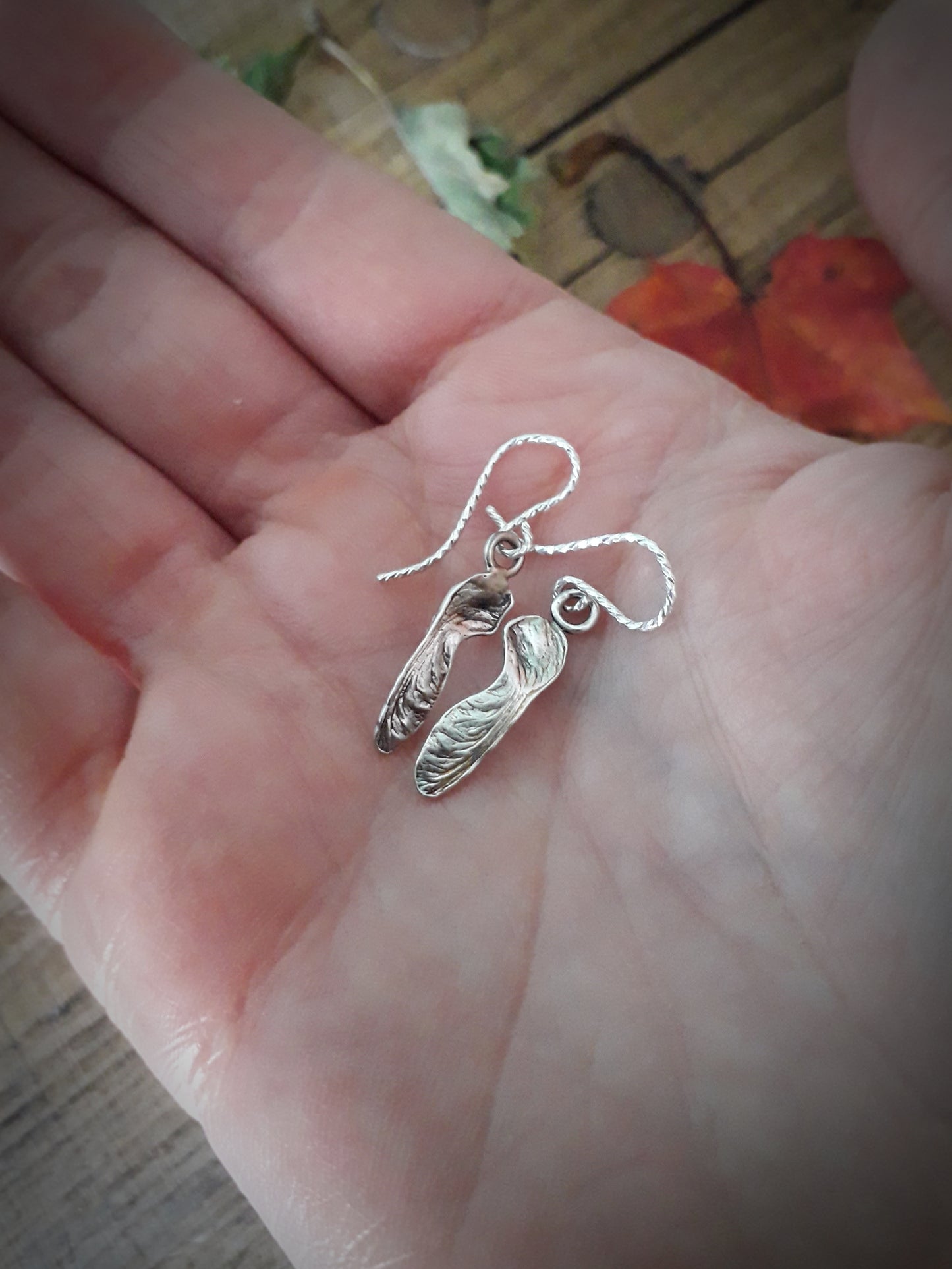 Tiny Sycamore Seed Earrings