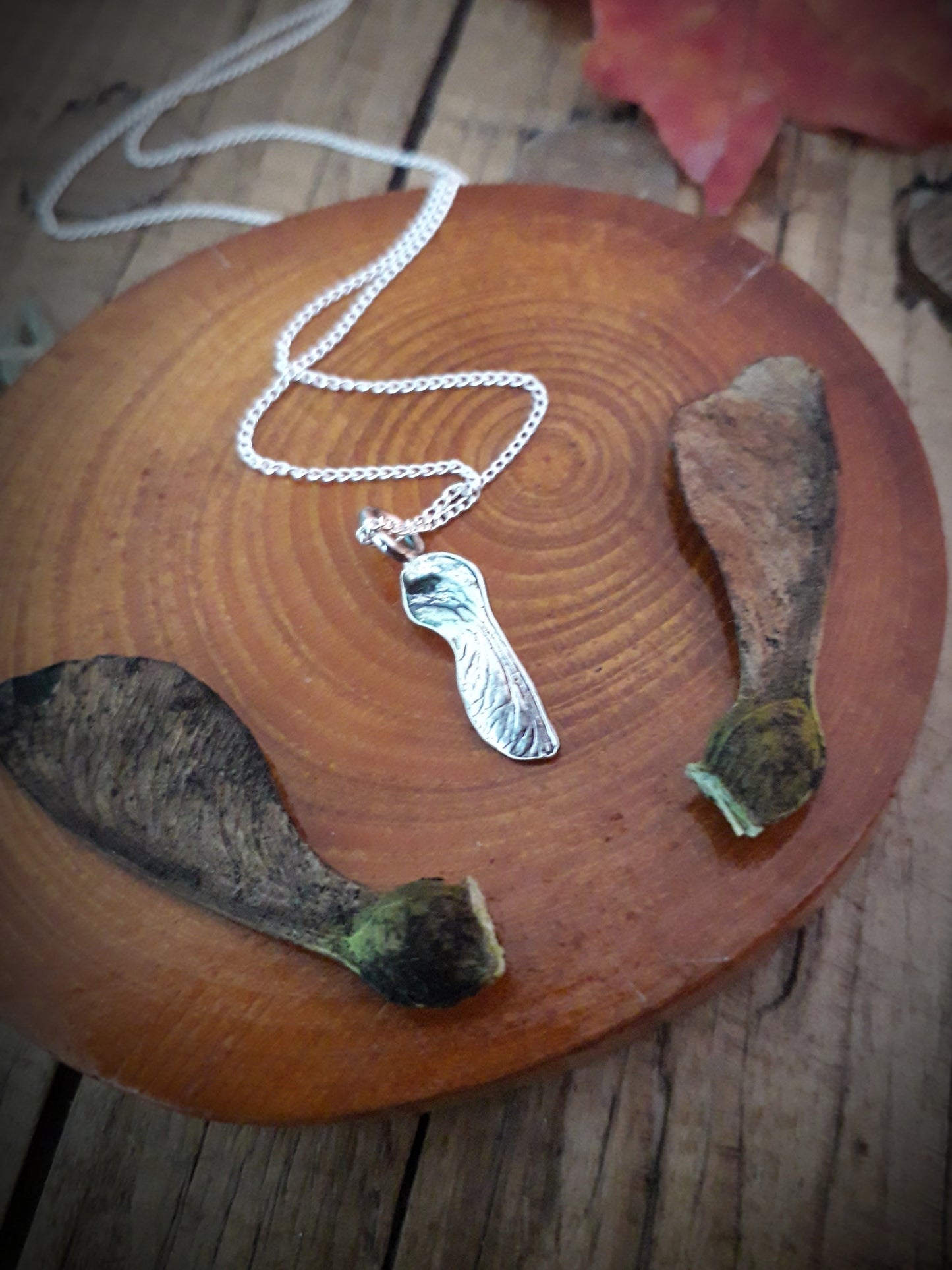 Tiny Sycamore Seed Necklace