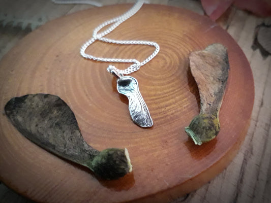 Tiny Sycamore Seed Necklace