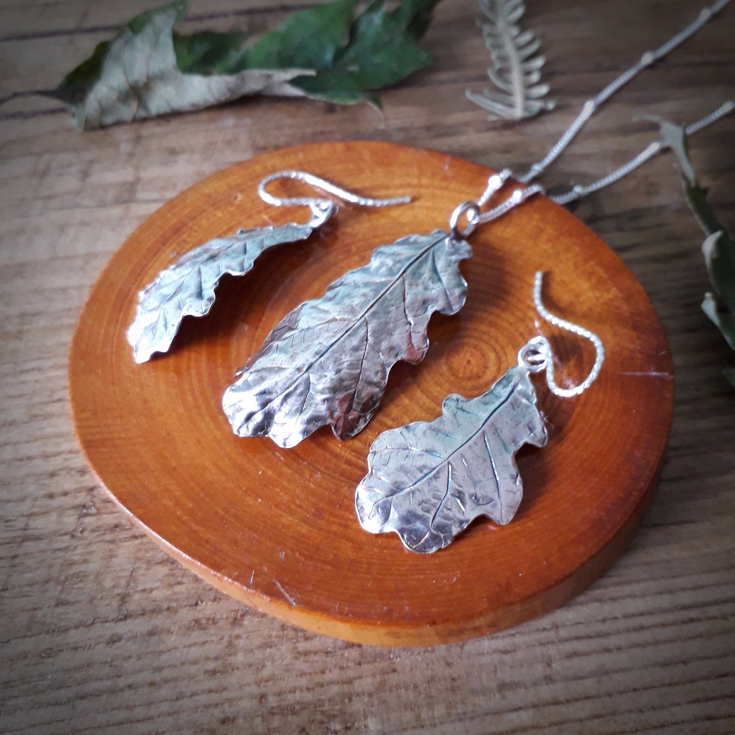 Real Oak Leaf - Silver Necklace