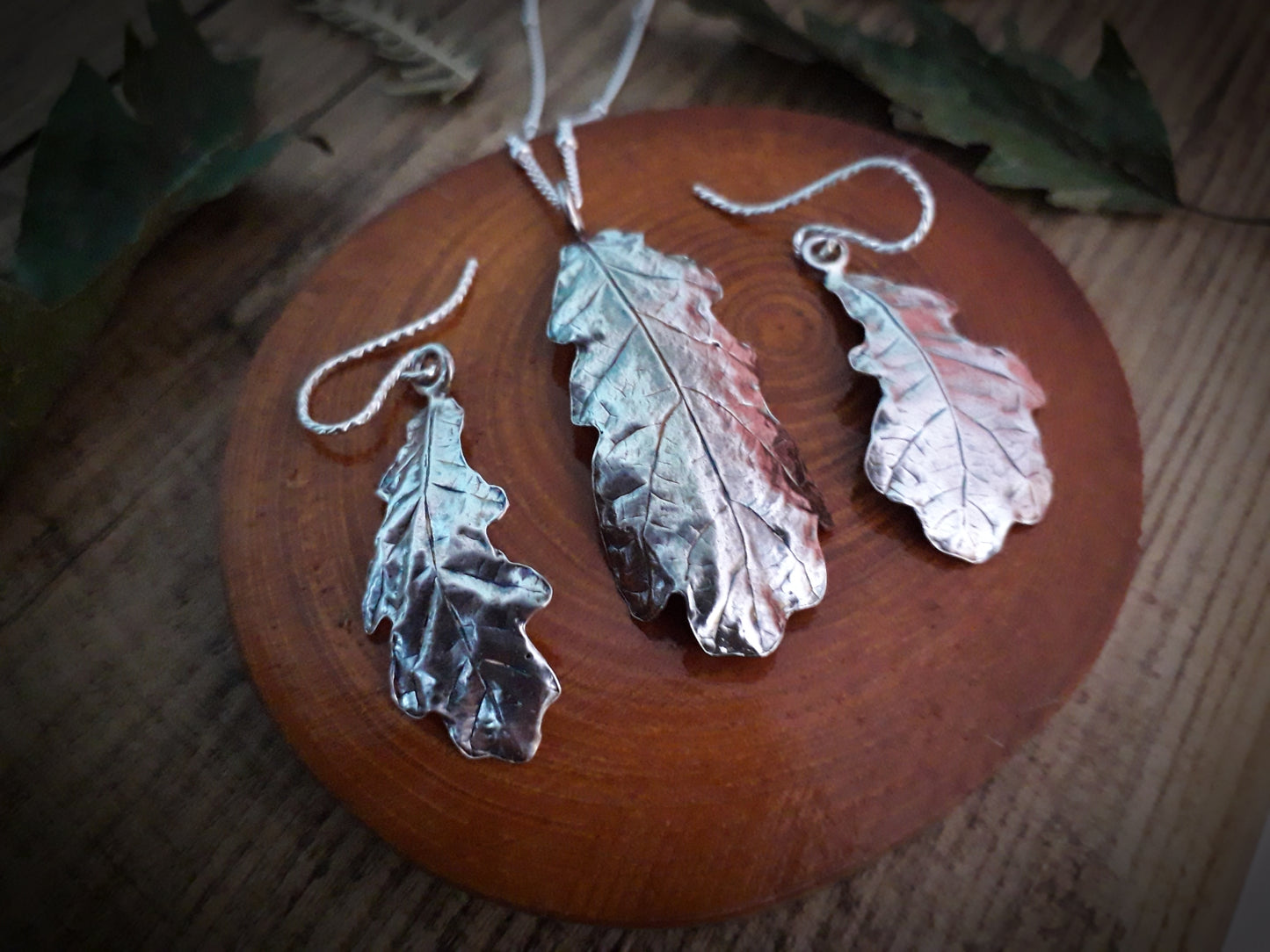 Real Oak Leaf - Silver Necklace