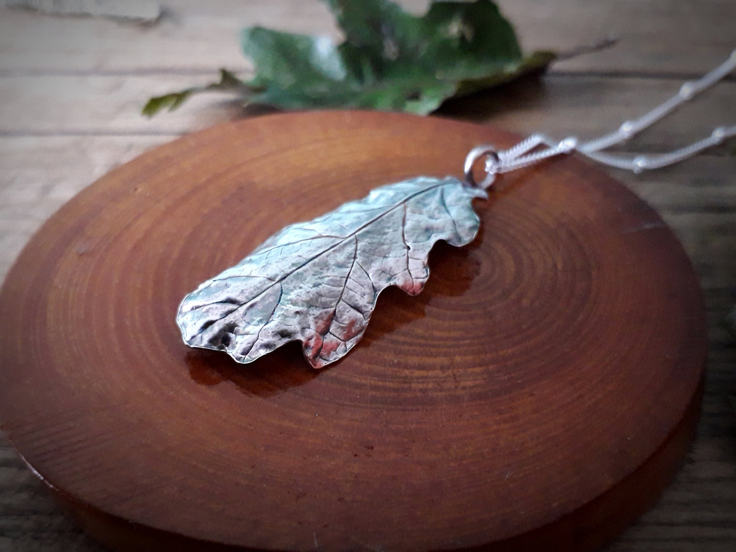 Real Oak Leaf - Silver Necklace