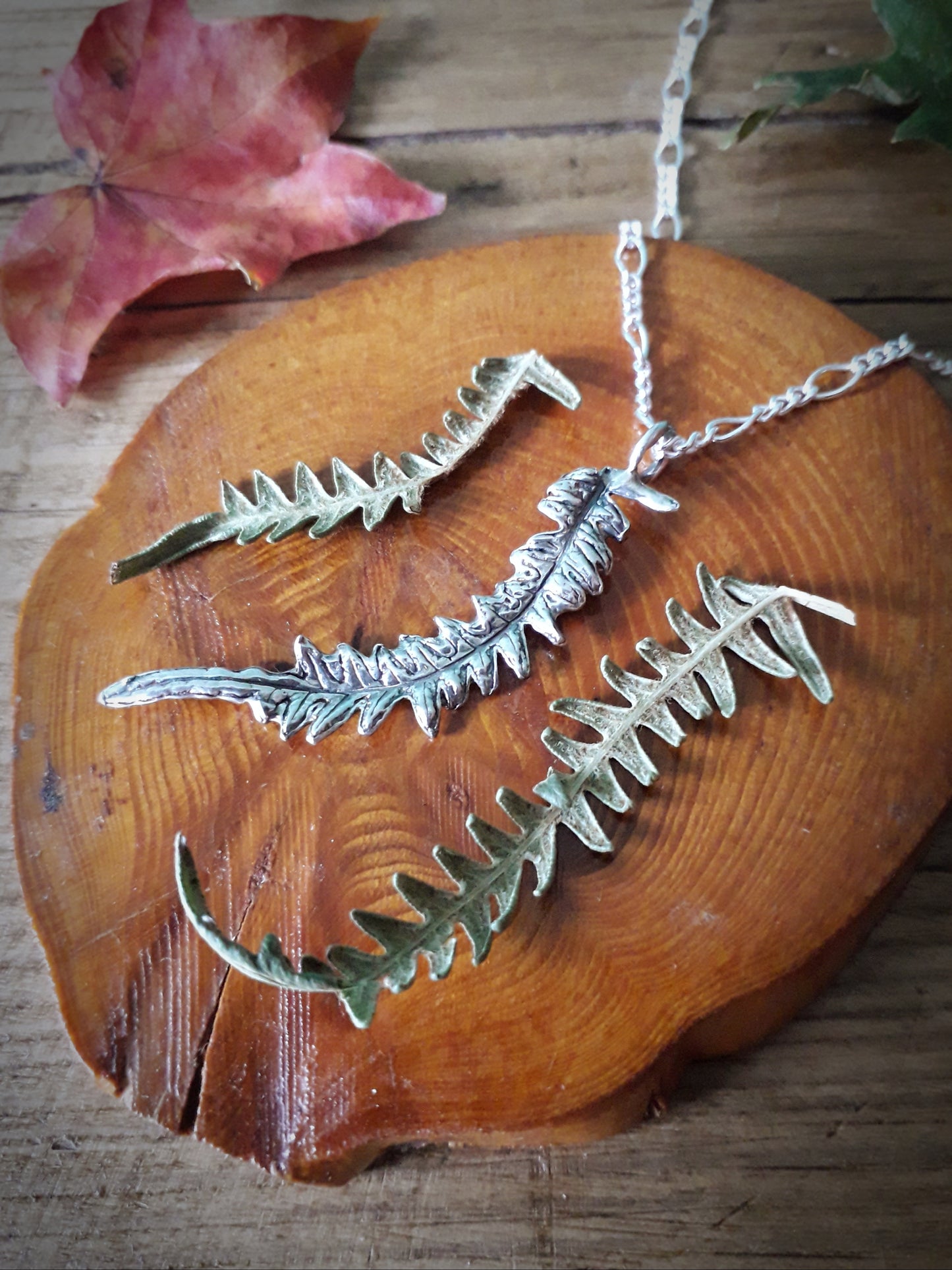 Real Fern Leaf - Silver Necklace