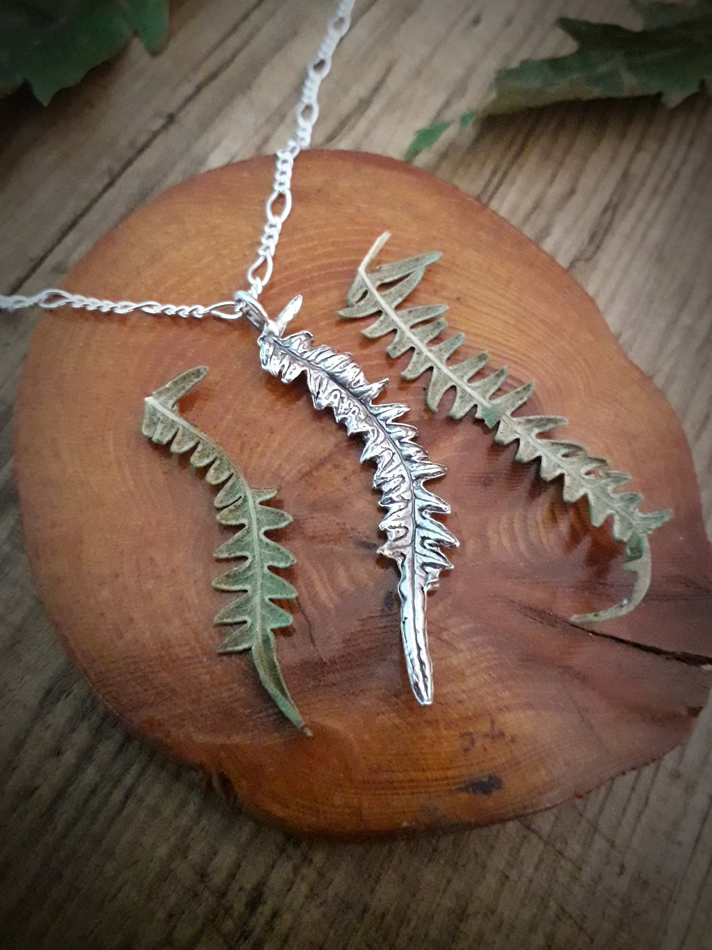 Real Fern Leaf - Silver Necklace