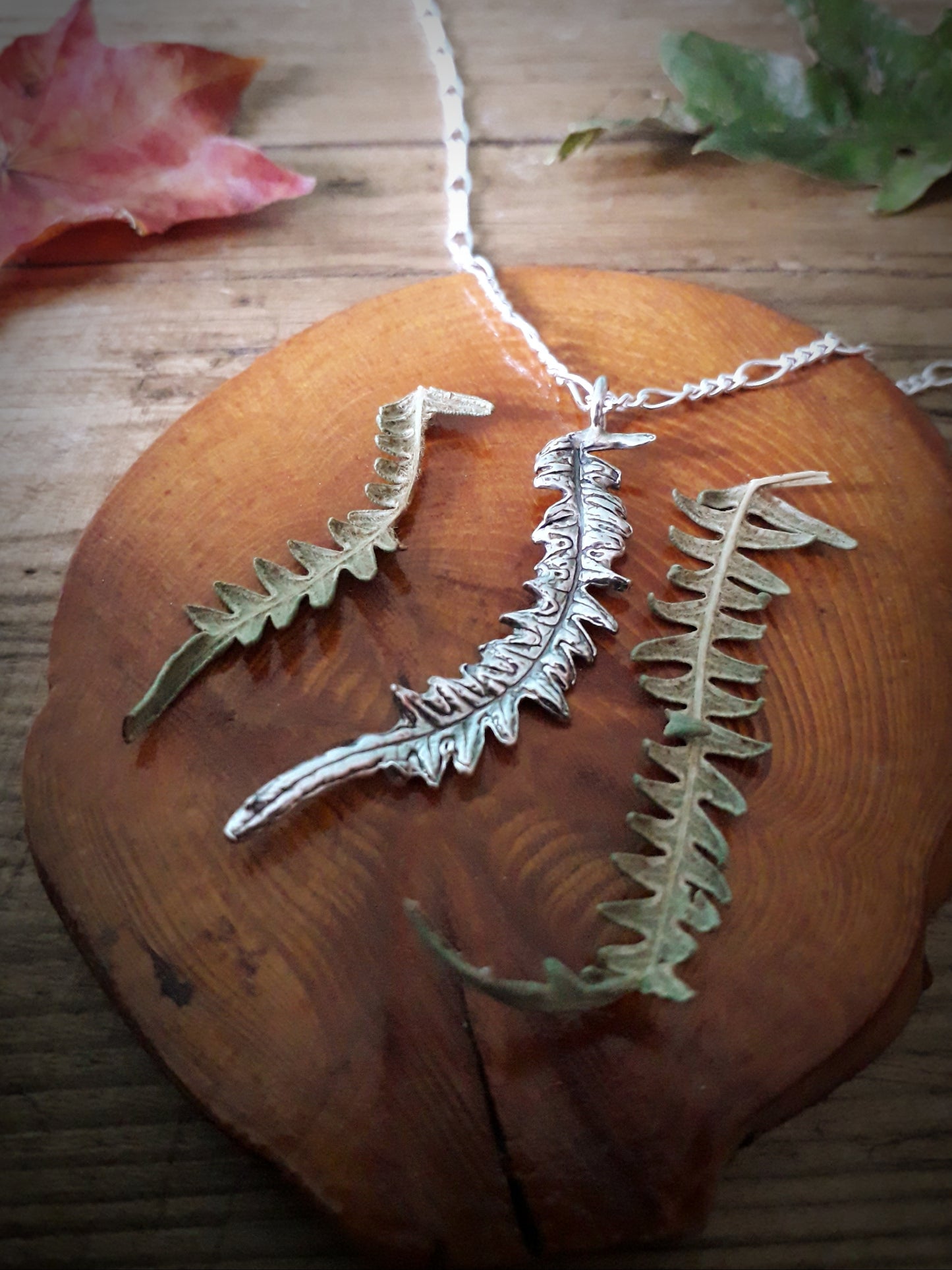 Real Fern Leaf - Silver Necklace