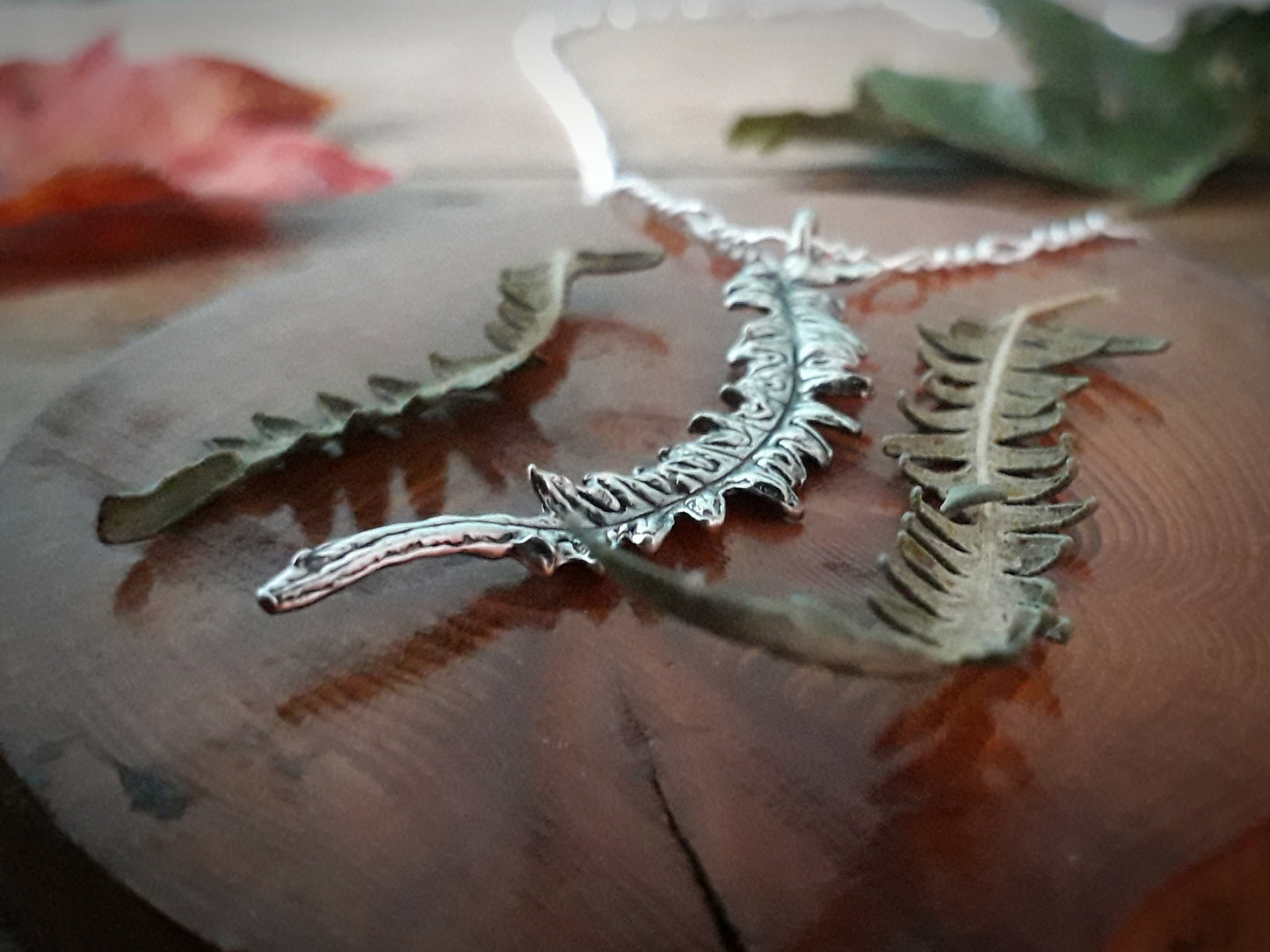 Real Fern Leaf - Silver Necklace