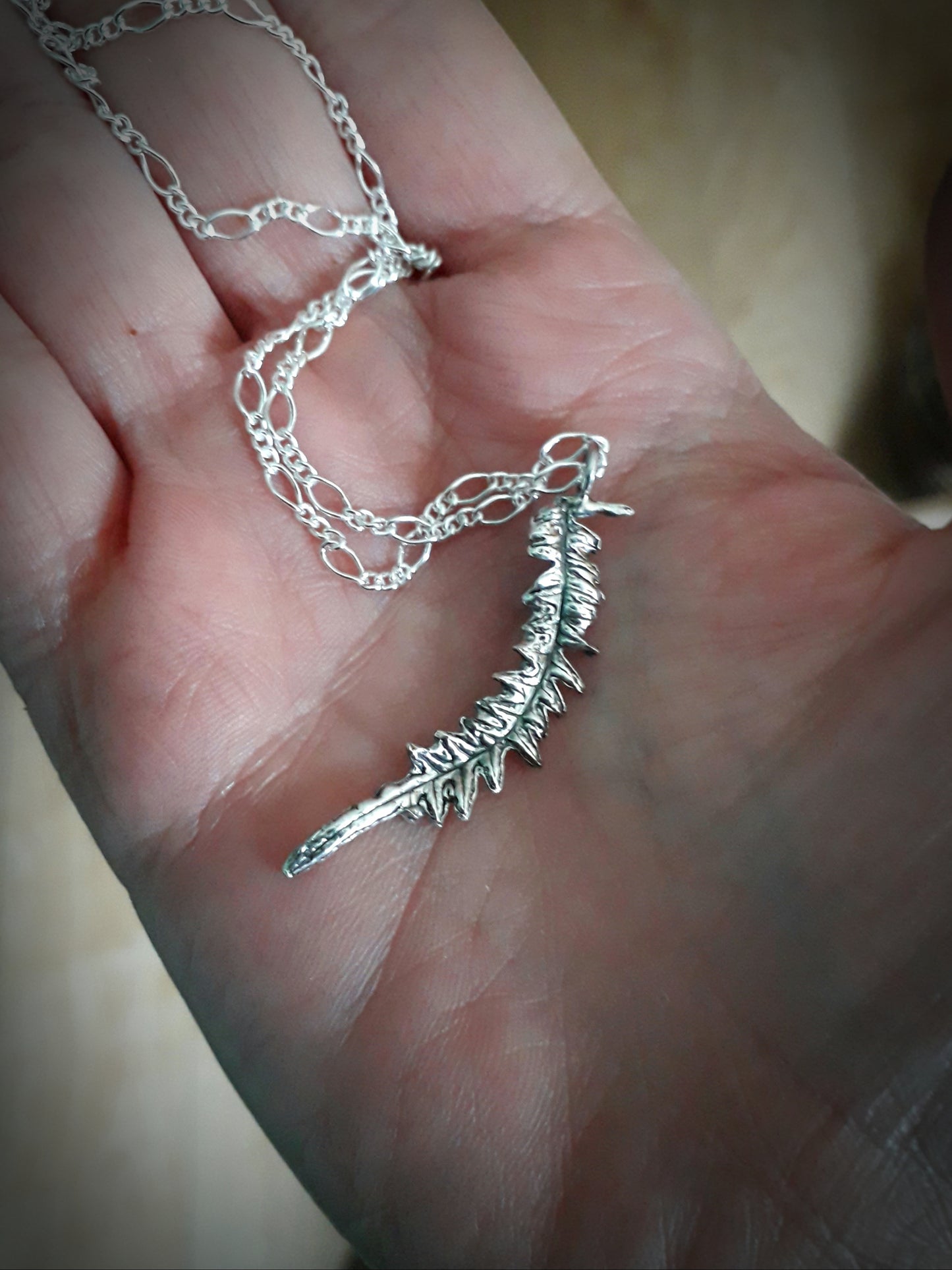 Real Fern Leaf - Silver Necklace