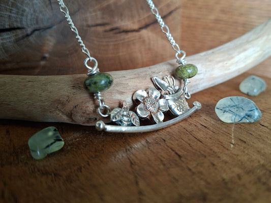 Planting Joy - Gardeners inspired Silver Necklace