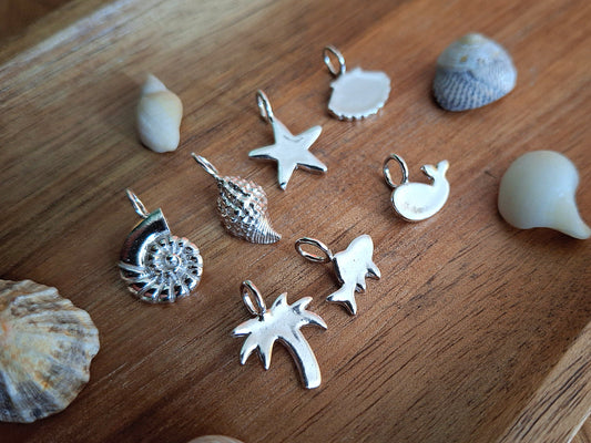 Seaside Silver Charms - solid silver