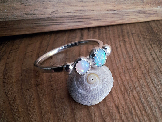 Seaside Opal Ring, UK Size Q