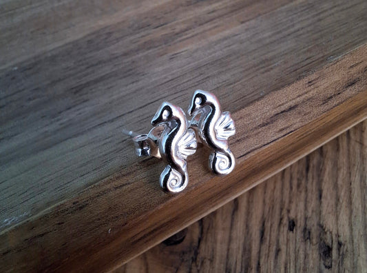 Handmade Seahorse Studs