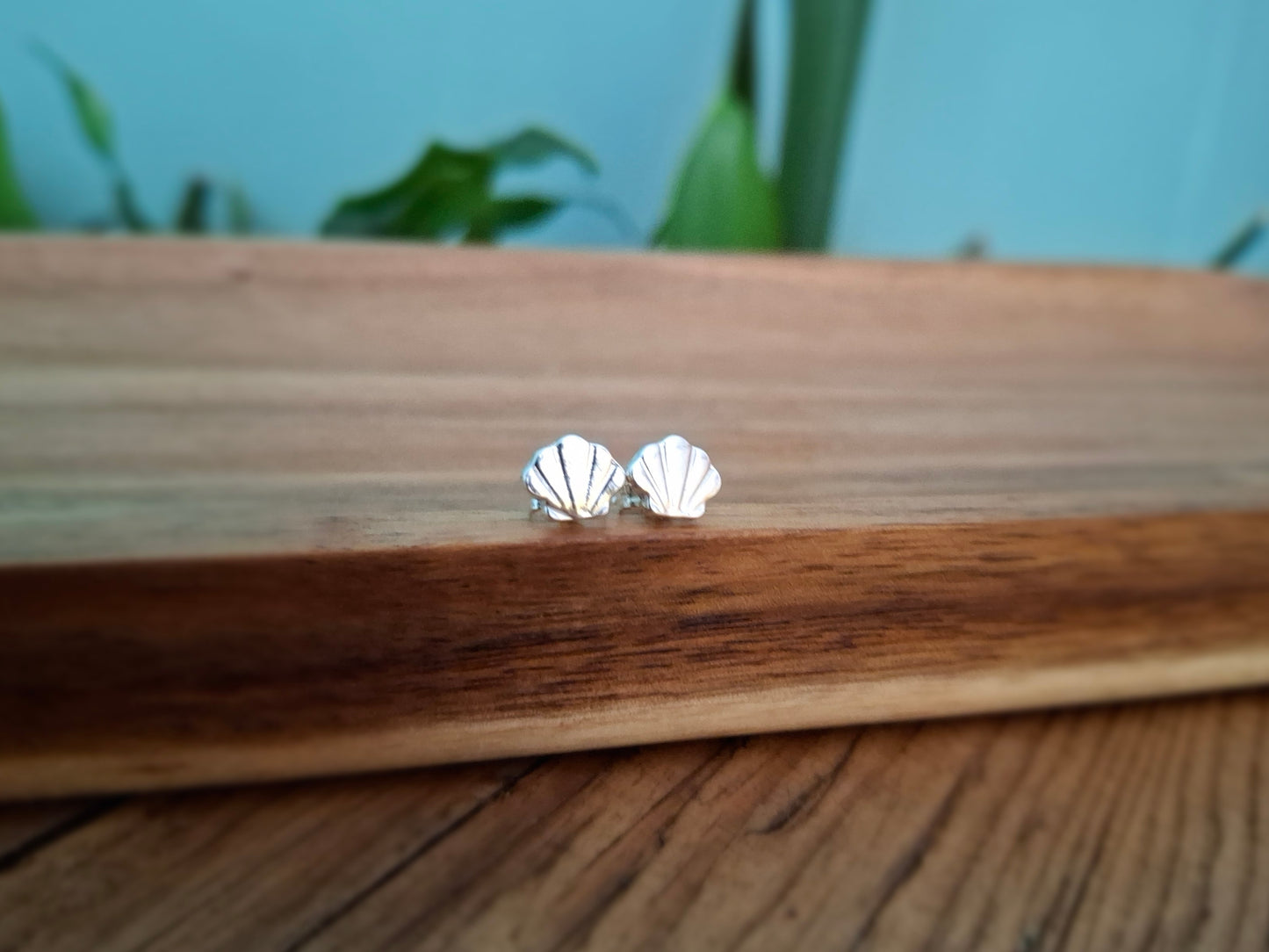 Handmade Scallop Shell Studs