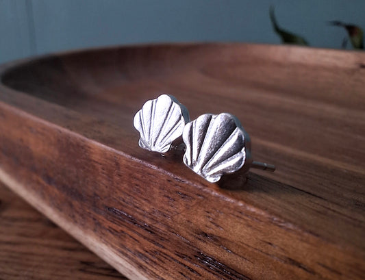 Handmade Scallop Shell Studs