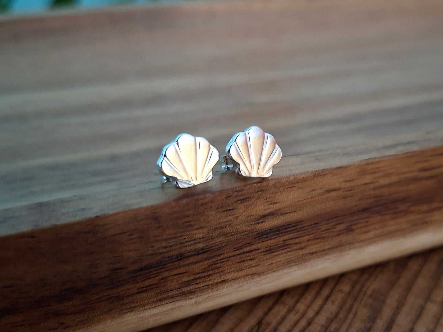 Handmade Scallop Shell Studs