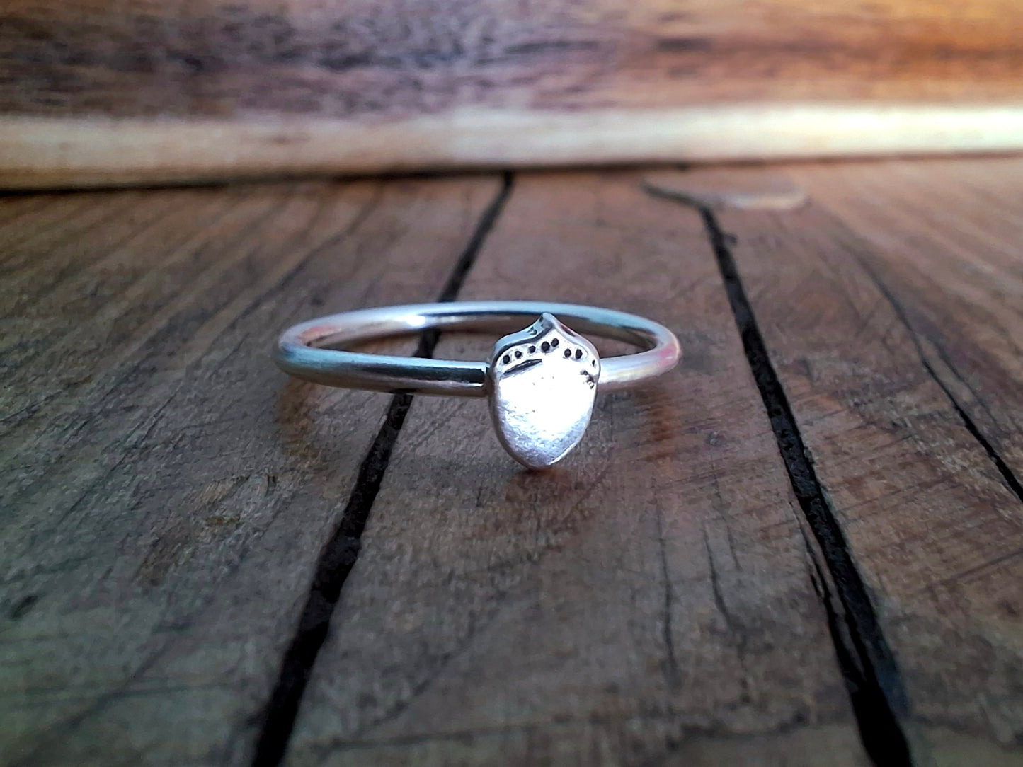 Handmade Acorn Silver Ring
