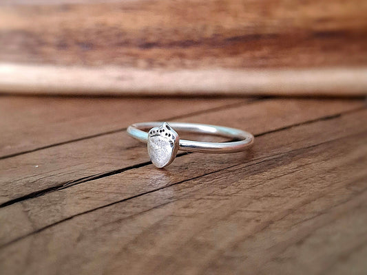 Handmade Acorn Silver Ring