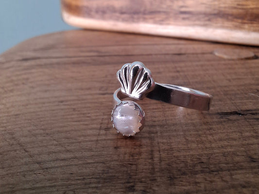 Handmade Silver Shell & Mother of Pearl Ring