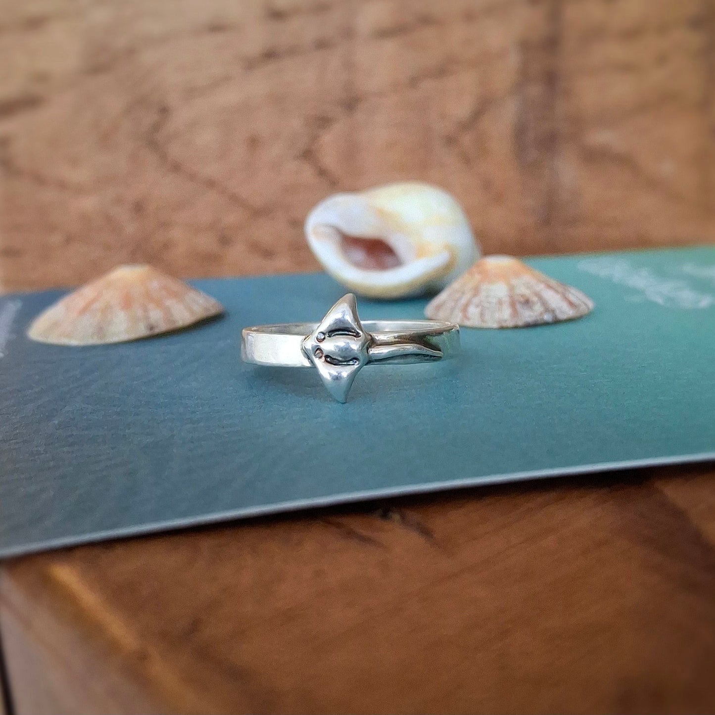 Handmade Sting Ray Silver Ring