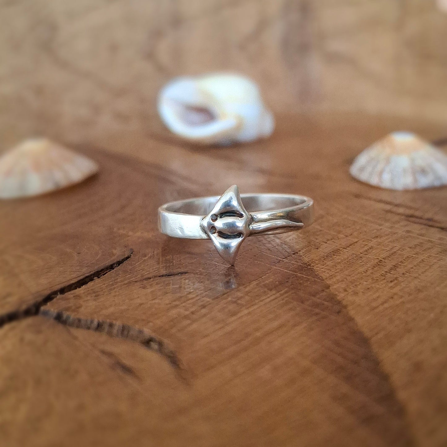 Handmade Sting Ray Silver Ring