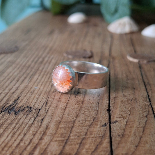Simple Statement Ring with Sunstone