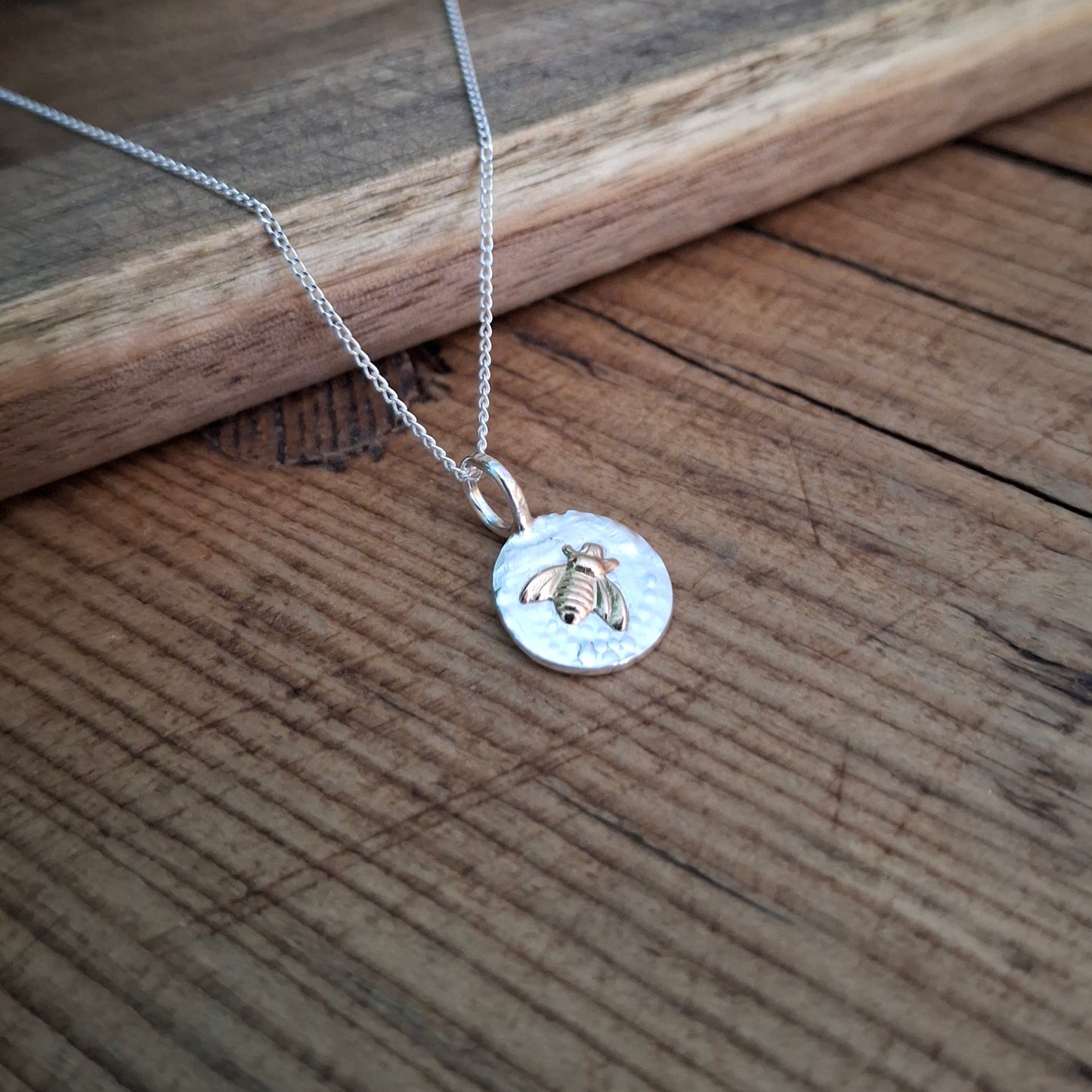 Bee Happy Silver & Gold Necklace