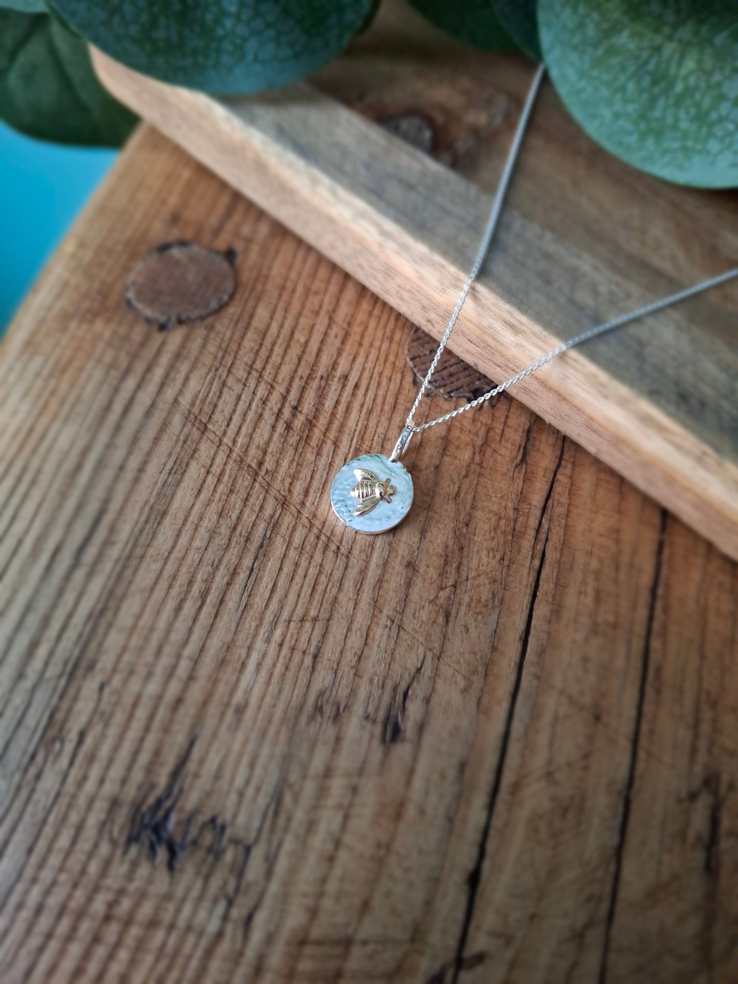 Bee Happy Silver & Gold Necklace