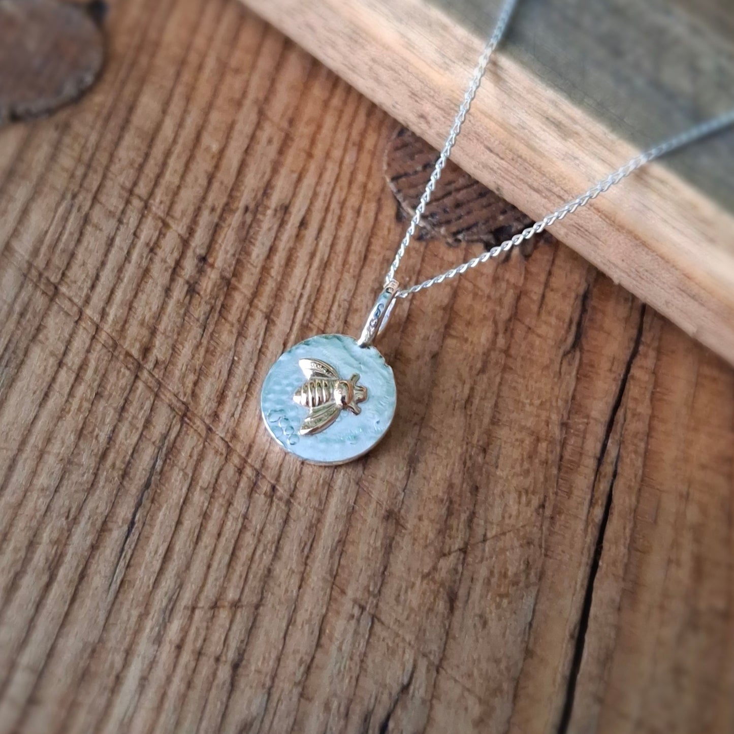 Bee Happy Silver & Gold Necklace