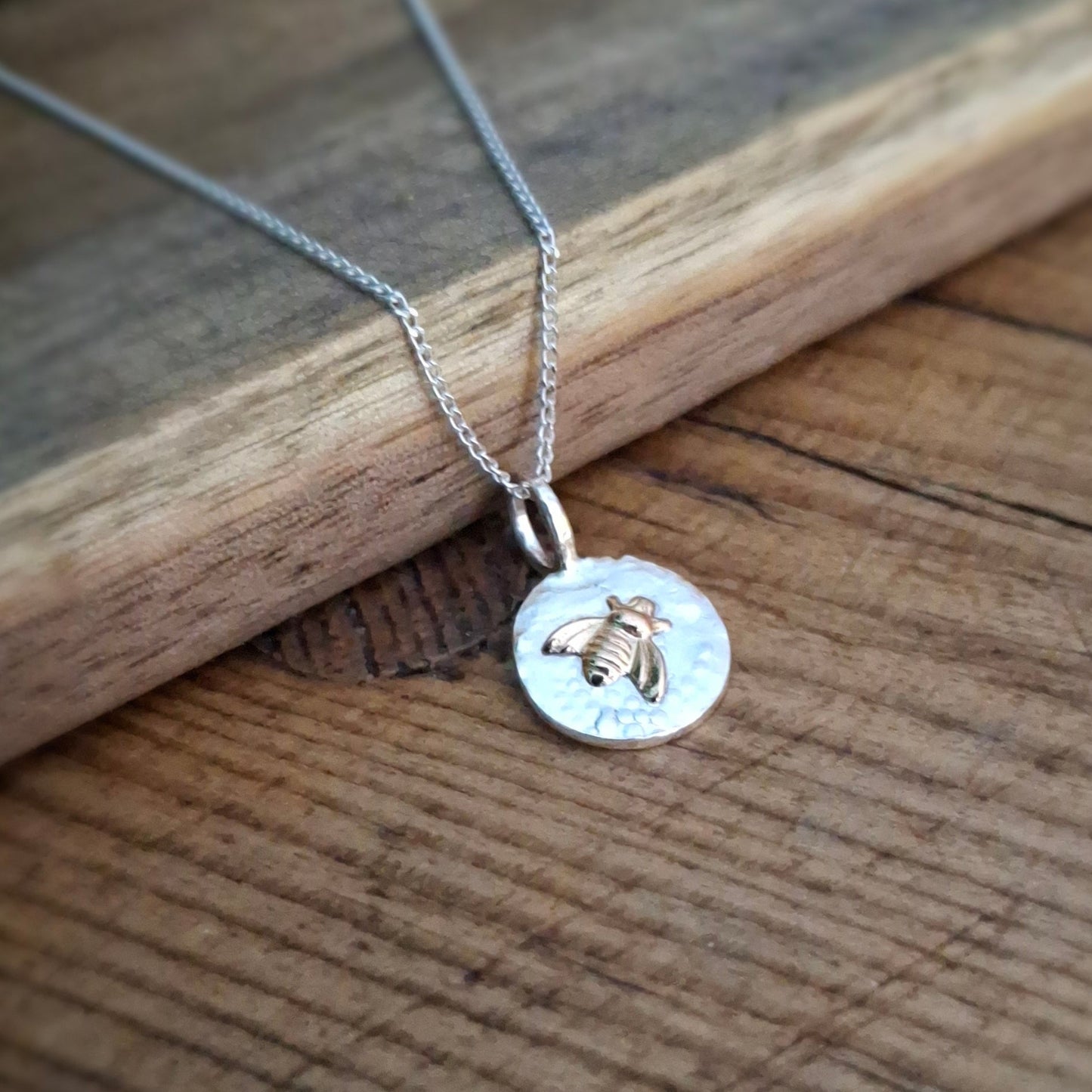 Bee Happy Silver & Gold Necklace