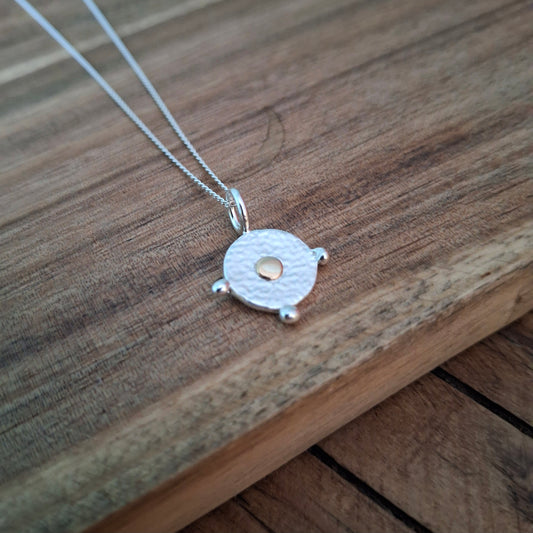 Boho Dot Silver & Gold Necklace