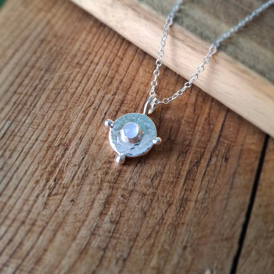 Boho Chalcedony Silver Necklace