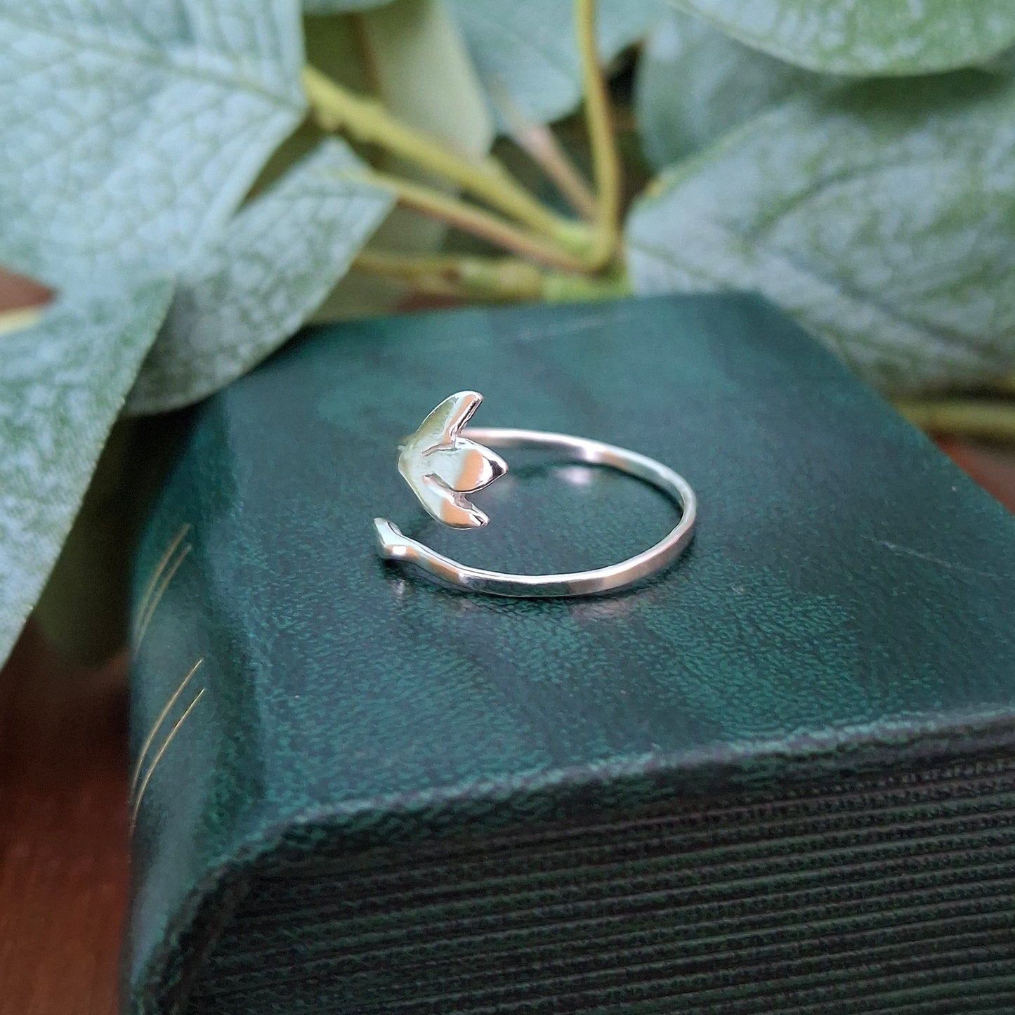 Handmade Adjustable Snowdrop Silver Ring - Made to Order