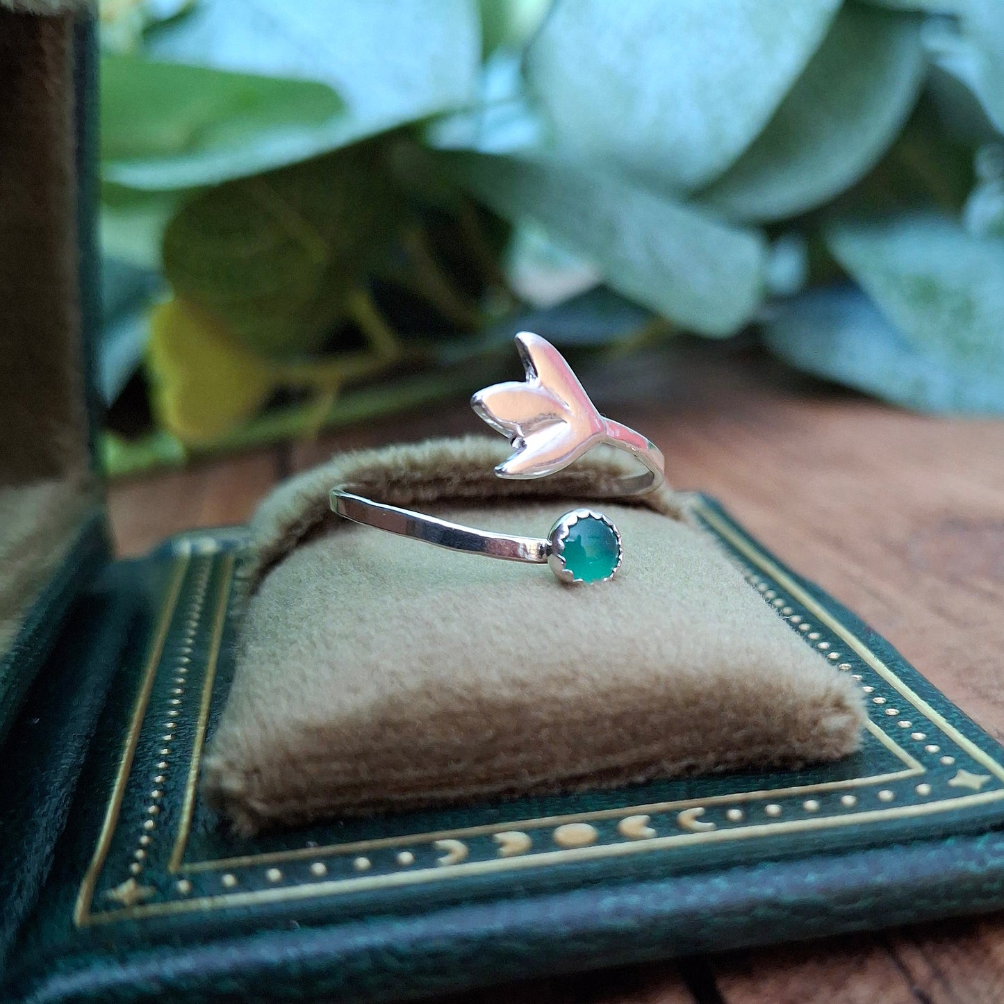 Handmade Adjustable Snowdrop Gemstone & Silver Ring - Made to Order