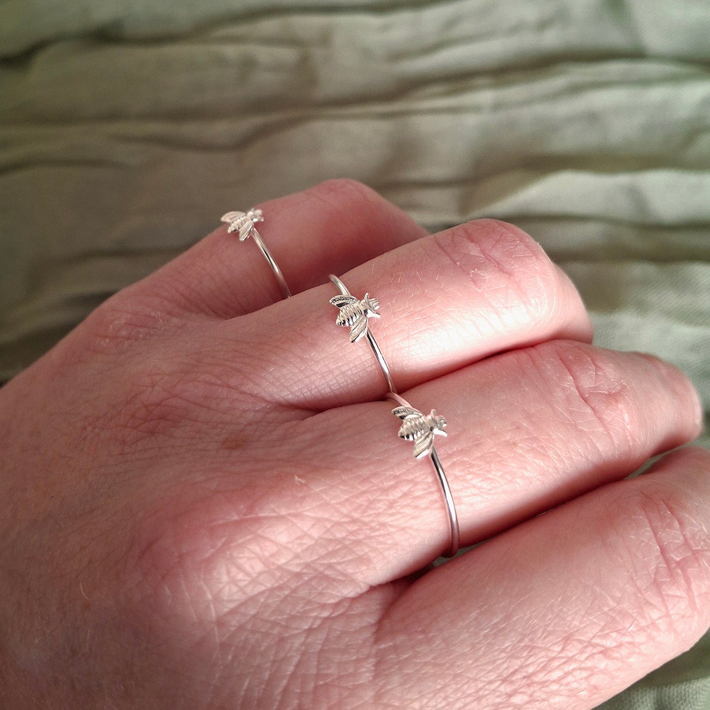 Sterling Silver Bee Ring