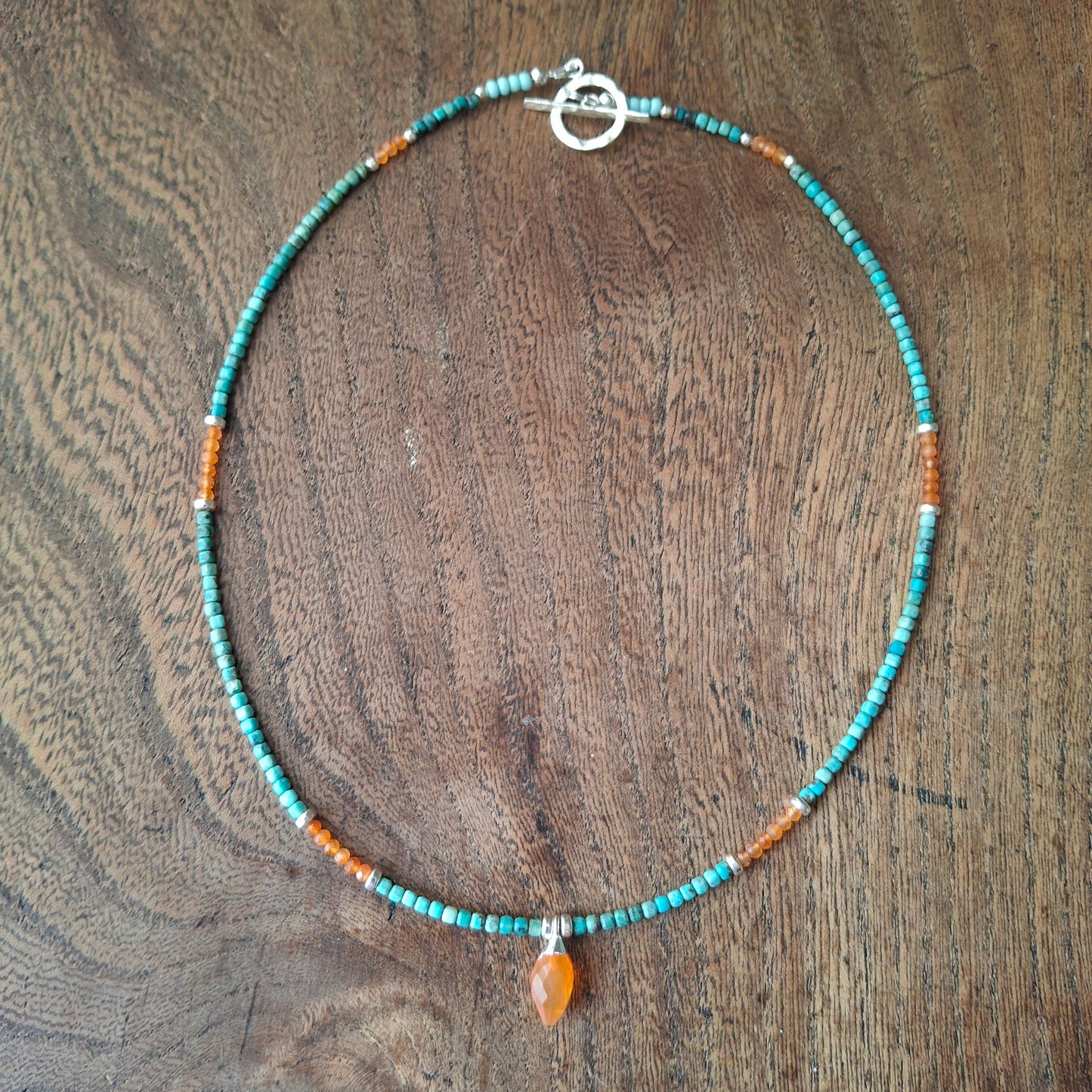 Chrysocolla and Carnelian Necklace