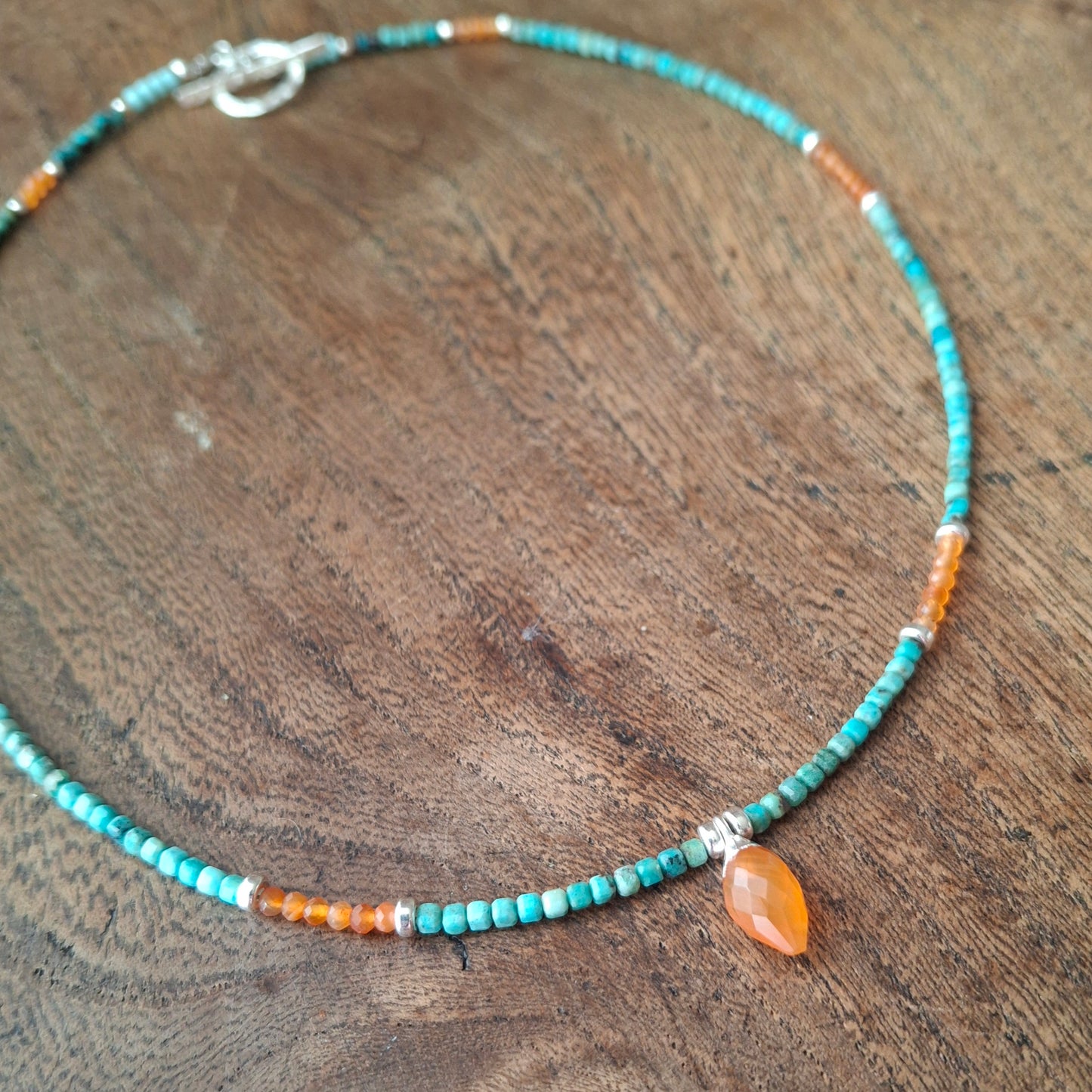 Chrysocolla and Carnelian Necklace