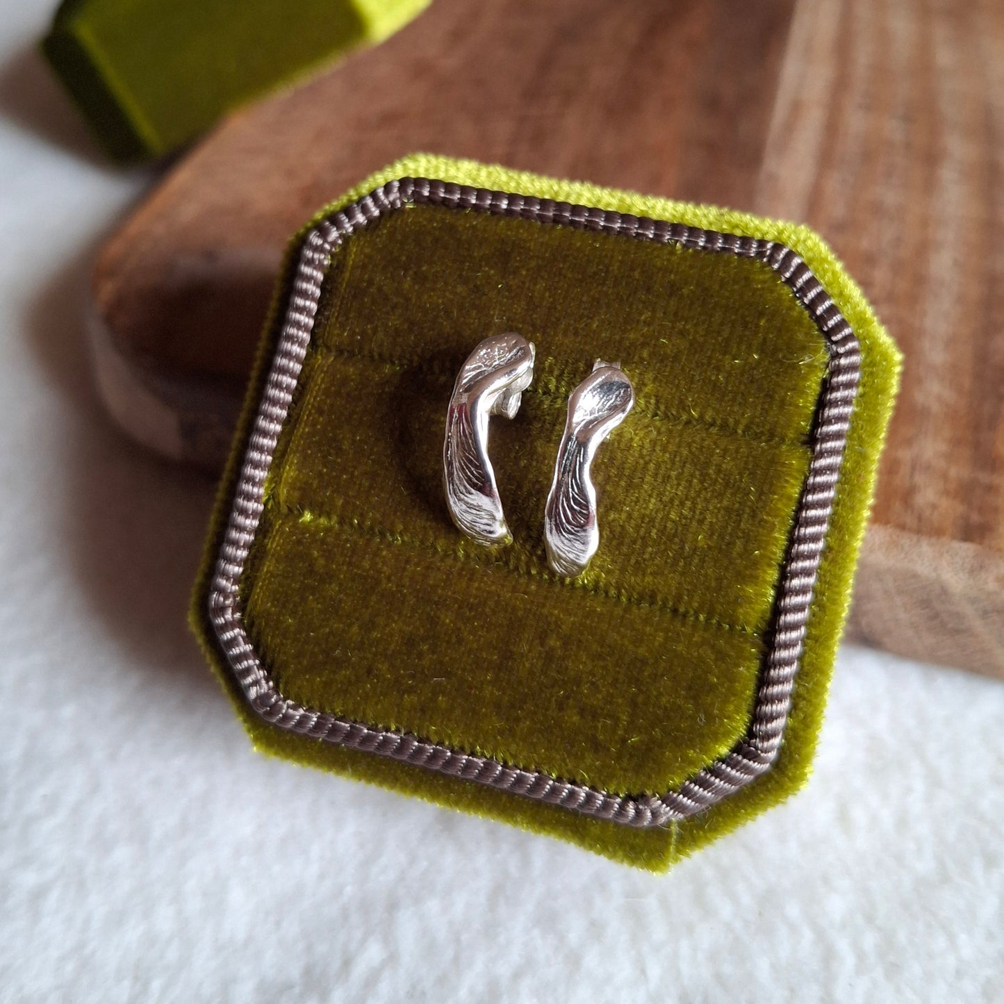 Handmade Sycamore Seed Silver Studs
