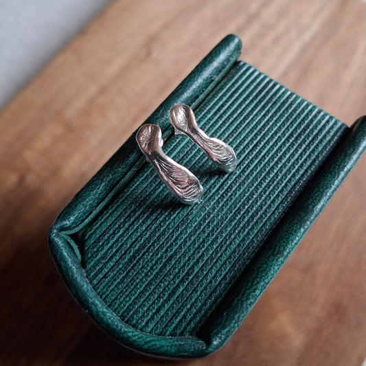 Handmade Sycamore Seed Silver Studs