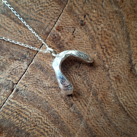 Sycamore Seed Silver Pendant Necklace