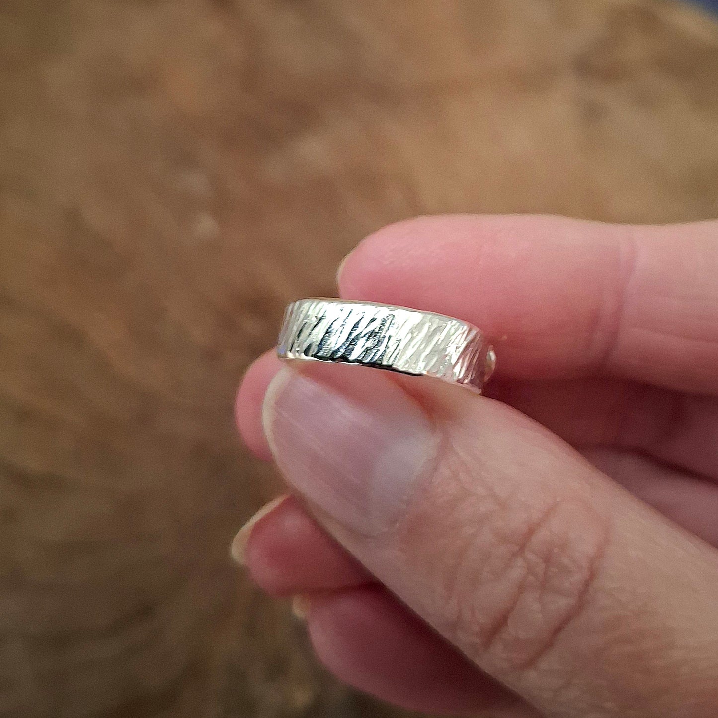 Handmade Helicopter Seed Silver Ring - UK size M½
