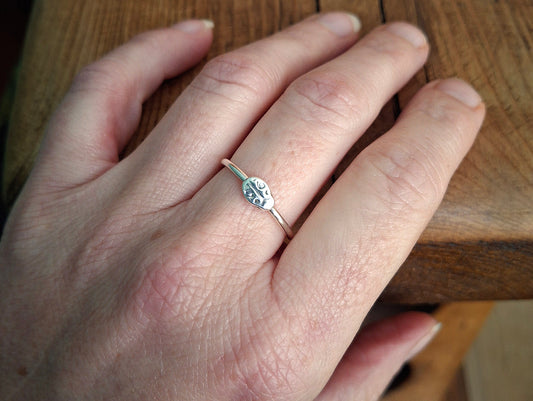 Handmade Ladybird Silver Ring