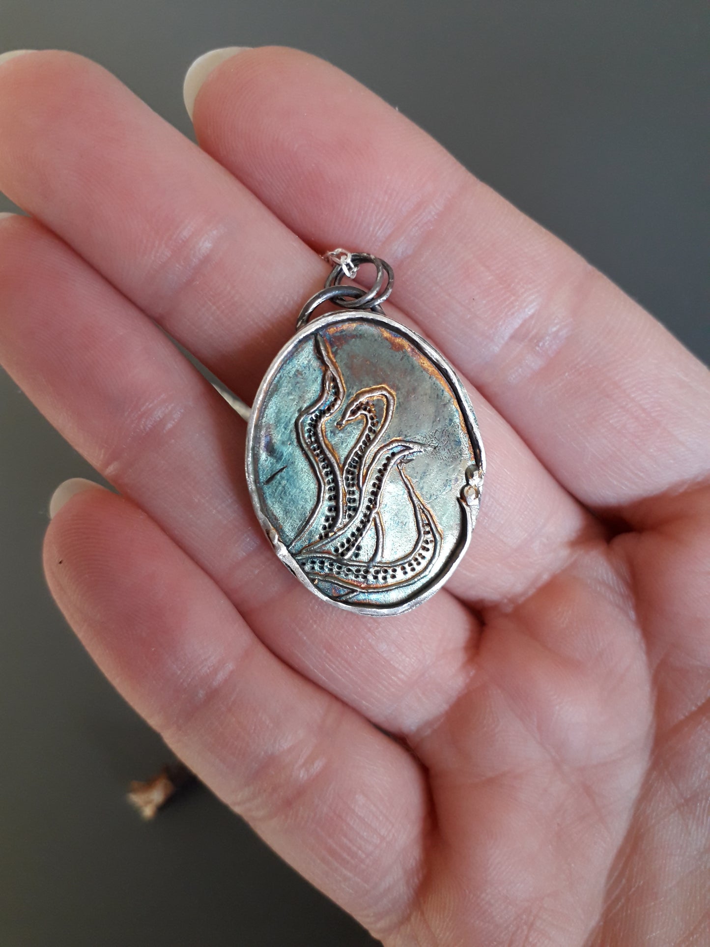 Sea Green Octopus Tentacles Pendant - Irmy Creations