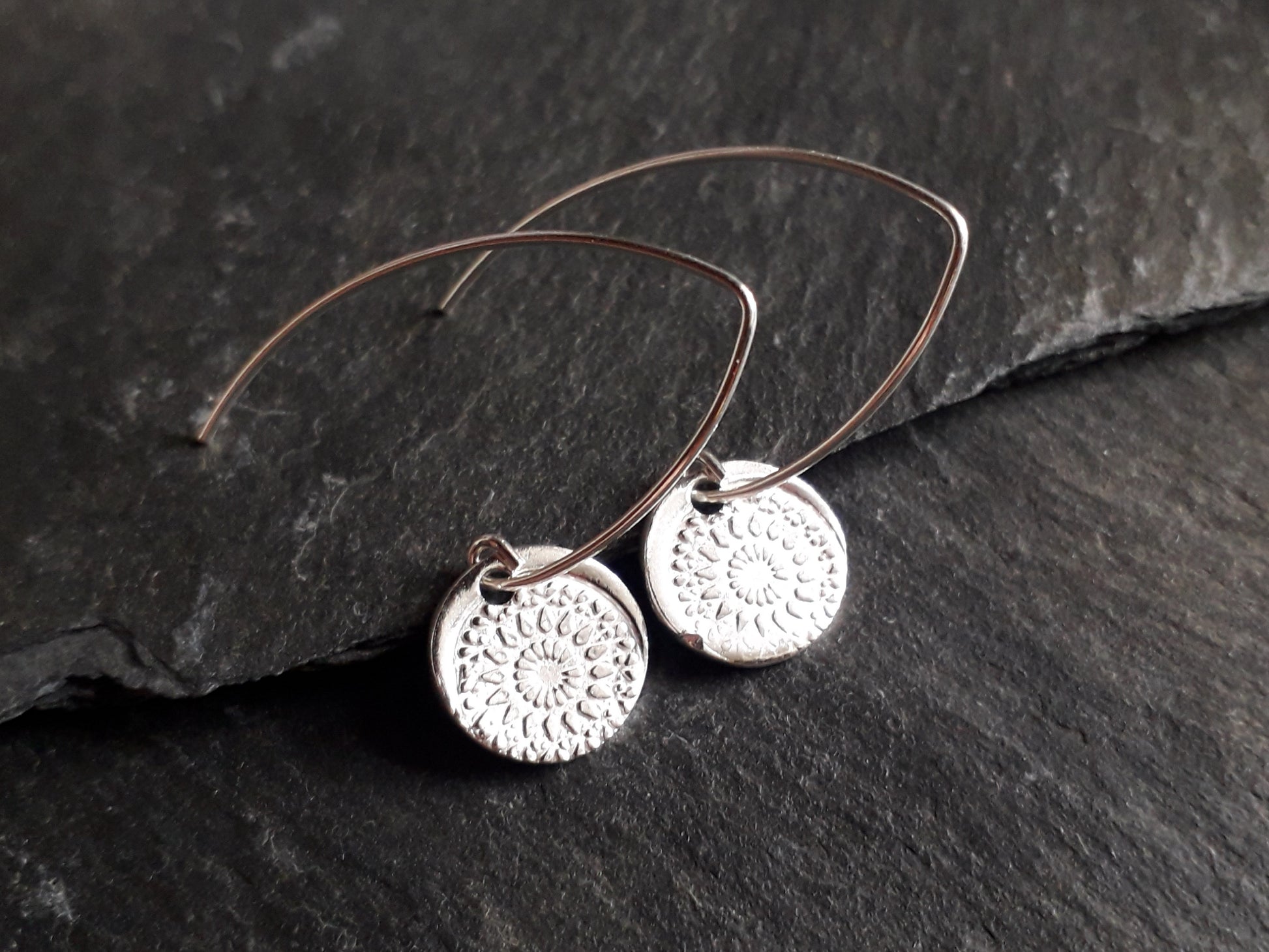 Long Wire Mandala Earrings - Irmy Creations