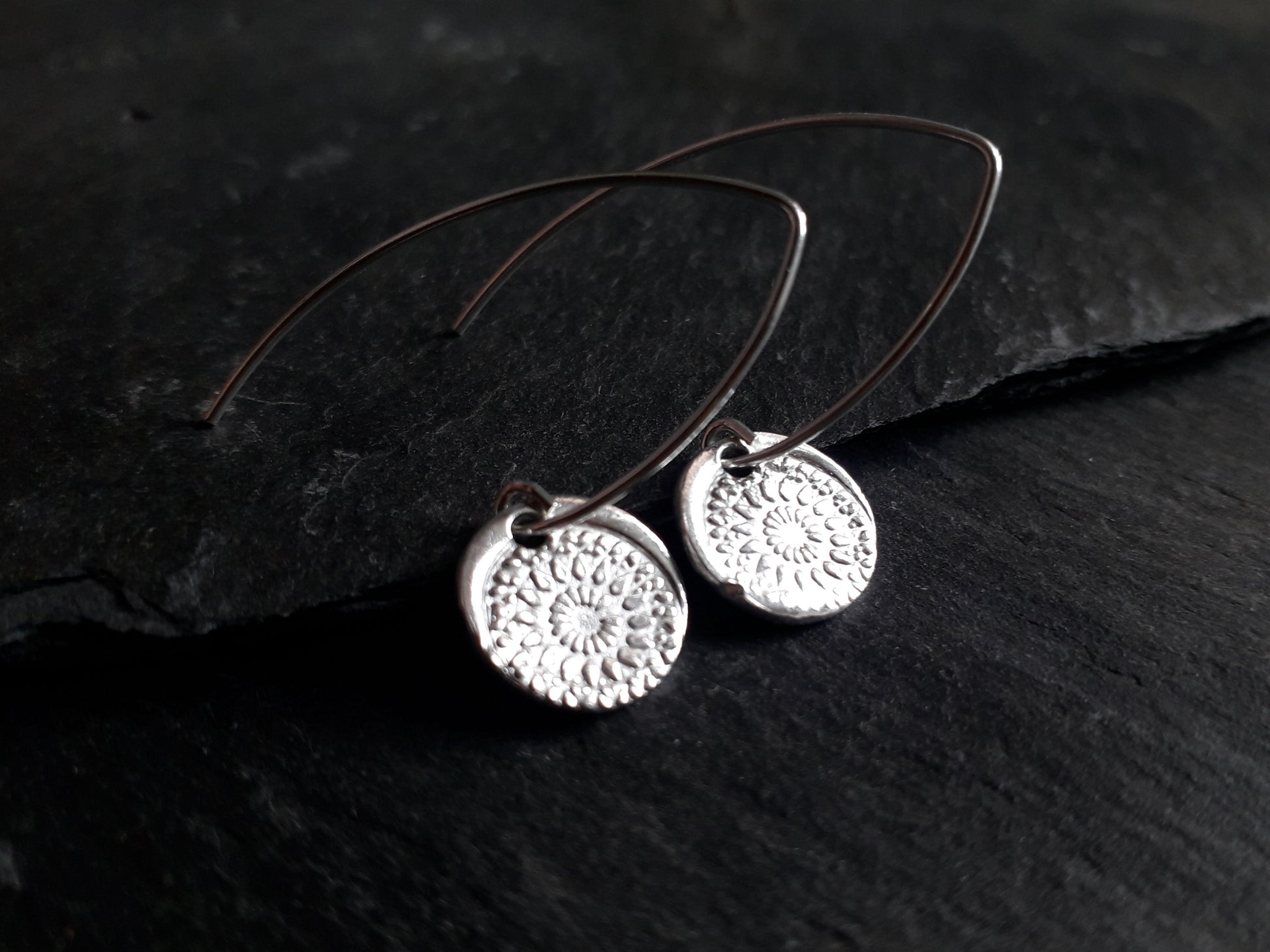 Long Wire Mandala Earrings - Irmy Creations